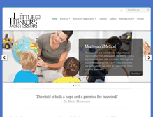 Tablet Screenshot of littlethinkersmontessori.com